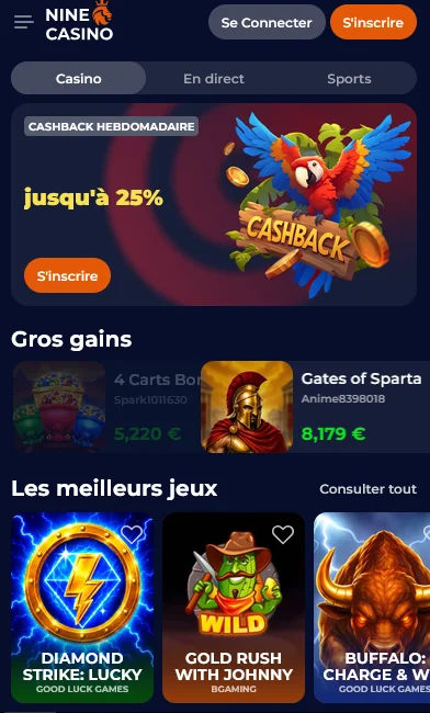 Nine Casino Mobile